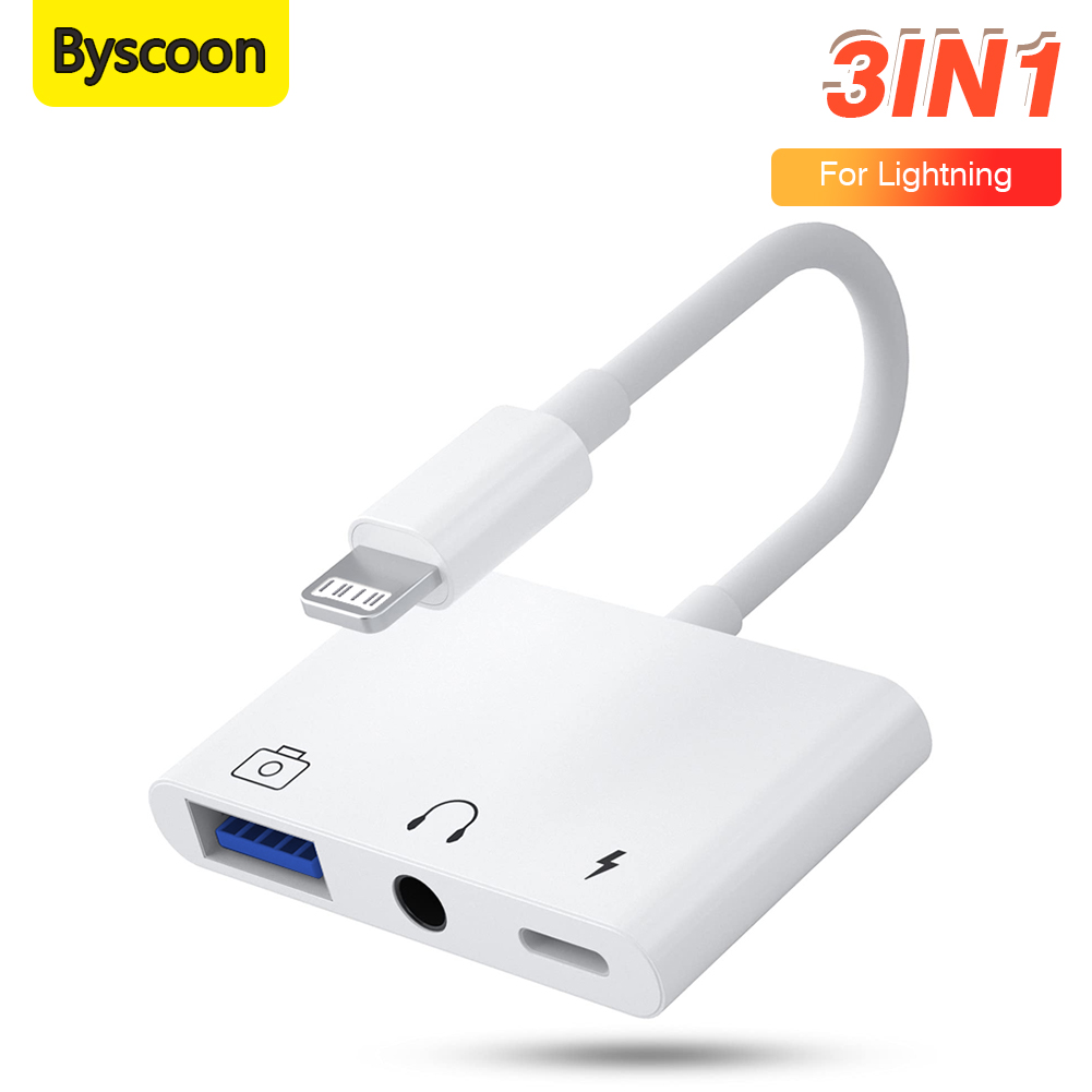 Transmission Jack Adapter - 3 in 1 라이트닝 to USB