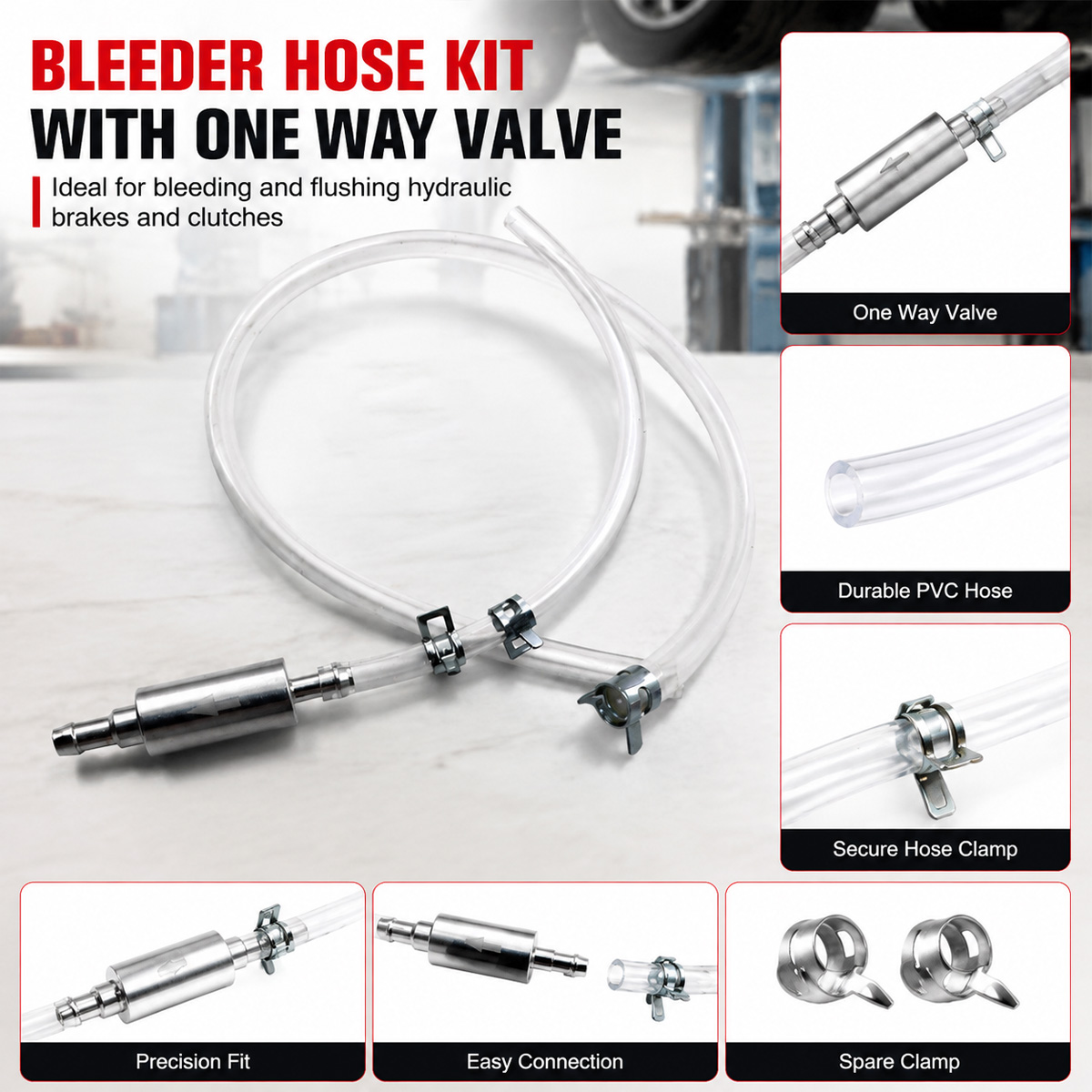 PINMOAP 브레이크 블리딩 호스(일방향 밸브 포함) - Brake Bleeder Kit 리뷰 및 가격