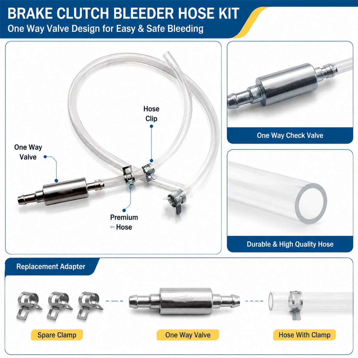 PINMOAP 브레이크 블리딩 호스(일방향 밸브 포함) - Brake Bleeder Kit 리뷰 및 가격
