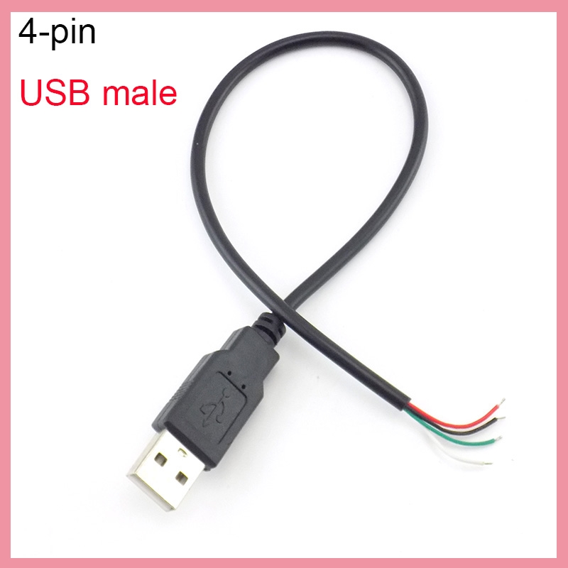 4핀 DIY USB 남성 잭 커넥터 USB 2.0 타입 - Transmission Jack Adapter 리뷰 및 가격